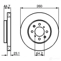 Тормозной диск BOSCH BD 1093 A8CNPGR 0986479226 Honda Civic