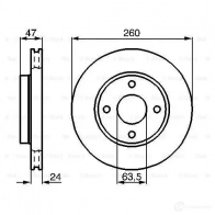 Тормозной диск BOSCH 338767 0986478170 BD140 E1 90 R - 02C0074/0306 - Изображение 5