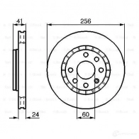Тормозной диск BOSCH 338859 BD269 E1 90 R -02C0381/0245 0986478327 - Изображение 4