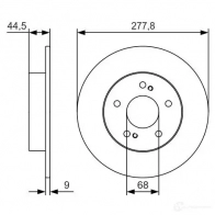 Тормозной диск BOSCH YUJRQ 0986479t86 Nissan Maxima (A33) 5 2000 – 2003 BD234 5