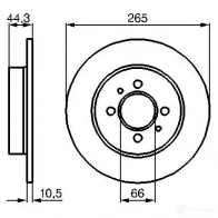 Тормозной диск BOSCH BD530 E1 90 R -02C0371/0132 0986478611 Renault Laguna (K56) 1 Универсал 2.2 dT (K569) 113 л.с. 1996 – 2001