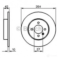 Тормозной диск BOSCH 0986479b85 BD2086 1193479294 E1 90 R - 02C0100/0476 - Изображение 5