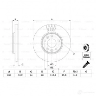 Тормозной диск BOSCH 0986479553 I8P6S 339776 B D1397 - Изображение 6