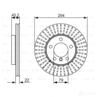 Тормозной диск BOSCH BD1 557 0986479725 WKJN79P 339931 - Изображение 5
