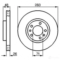 Тормозной диск BOSCH Citroen Berlingo 3 (K9, ETP2) Фургон 1.5 BlueHDi 100 131 л.с. 2018 – 2024 BD 110 0986478125 YTT1ZC