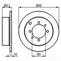 Тормозной диск BOSCH 339092 0986478655 E1 90 R -02C0372/0131 BD571 - Изображение 2