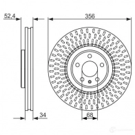 Тормозной диск BOSCH DZKQ8 0986479748 BD1 578 339954 - Изображение 7