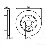 Тормозной диск BOSCH 0986478861 339225 XX53WN BD76 1 - Изображение 5