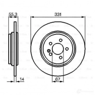 Тормозной диск BOSCH 0986478995 B D891 339290 AYHZHN8 - Изображение 6