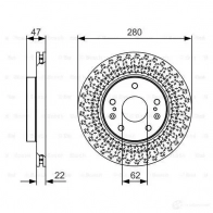 Тормозной диск BOSCH EEFYFP1 340261 0986479c40 BD 2179 - Изображение 5