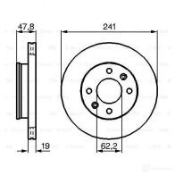 Тормозной диск BOSCH 0986479206 339468 4K7GPW BD 1073 - Изображение 5