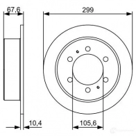 Тормозной диск BOSCH 339292 0986478999 BD89 4 XWDZ7 - Изображение 5