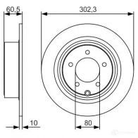 Тормозной диск BOSCH E1 90R-02C0357/0179 BD1742 0986479r07 340321 - Изображение 7
