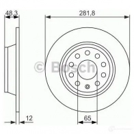 Тормозной диск BOSCH YXDW9 BD20 94 1193479307 0986479b93 - Изображение 4