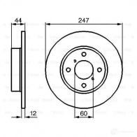 Тормозной диск BOSCH 7CZG6F 1193479238 0986479b45 B D2046 - Изображение 5