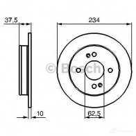 Тормозной диск BOSCH BD1134 E1 90 R - 02C0100/0378 339514 0986479256 - Изображение 5