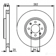 Тормозной диск BOSCH 0986479476 339717 BD1276 E1 90 R -02C0348/0199 - Изображение 5