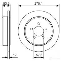 Тормозной диск BOSCH 3ZQDM4 340209 0986479a80 BD 2140