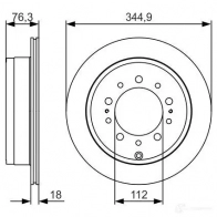 Тормозной диск BOSCH 8ZB678R 340345 0986479r32 BD17 67 - Изображение 3