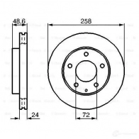 Тормозной диск BOSCH 0986478227 338795 BD179 E1 90 R - 02C0074/0149 - Изображение 5