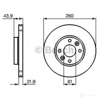 Тормозной диск BOSCH BD2074 0986479b73 1193479278 E1 90 R - 02C0289/0174 - Изображение 7