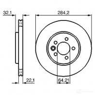 Тормозной диск BOSCH BD2 57 0986478314 338847 CD1152 - Изображение 3