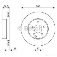 Тормозной диск BOSCH T0TXS 0986479406 BD 1300 339651 - Изображение 6