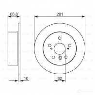 Тормозной диск BOSCH 0986479c21 340242 E1 90 R - 02C0357/0145 BD2160 - Изображение 5