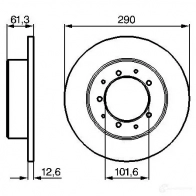Тормозной диск BOSCH 339093 0986478656 5ZTJRR BD 572 - Изображение 6