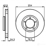 Тормозной диск BOSCH 0986478160 BD136 E1 90 R - 02C0074/0150 338765 - Изображение 2