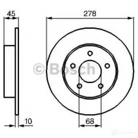 Тормозной диск BOSCH SPOAE8 1193479265 0986479b64 BD20 65 - Изображение 5