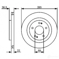 Тормозной диск BOSCH 0986479470 BD13 28 B000NQ 339711 - Изображение 3