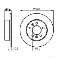 Тормозной диск BOSCH E1 90 R -02C0371/0137 BD249 0986478305 338842 - Изображение 5