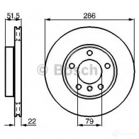 Тормозной диск BOSCH WQKDUX 338982 0986478513 BD4 37 - Изображение 5
