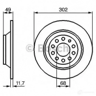 Тормозной диск BOSCH 0986479257 4SA6YX B D1135 339515 - Изображение 6