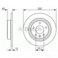 Тормозной диск BOSCH 339860 BD 1490 0986479646 O7WCKMC - Изображение 5