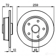 Тормозной диск BOSCH BD3 71 CQ3EMG5 0986478440 338921
