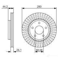 Тормозной диск BOSCH 0986479a19 Nissan Sentra T52G2W BD170 6