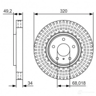 Тормозной диск BOSCH BD1 831 RR2TG 0986479t32 340520 - Изображение 4