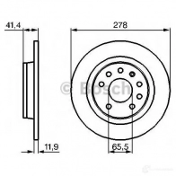 Тормозной диск BOSCH BD 2075 0986479b74 1193479280 SVBPY - Изображение 4