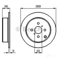 Тормозной диск BOSCH 1193479275 0986479b71 BD2072 E1 90 R - 02C0241/0214 - Изображение 4