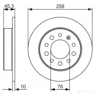 Тормозной диск BOSCH 339905 Y6KIO 0986479697 BD 1532 - Изображение 4