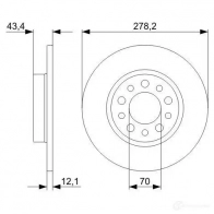 Тормозной диск BOSCH 339627 0986479378 BD1214 E1 90 R -02C0371/0085 - Изображение 4