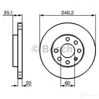 Тормозной диск BOSCH 1193479292 0986479b84 BD2085 E1 90 R - 02C0074/0423 - Изображение 5