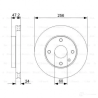 Тормозной диск BOSCH 1193479317 0986479c01 E1 90 R - 02C0074/0153 BD2101 - Изображение 4