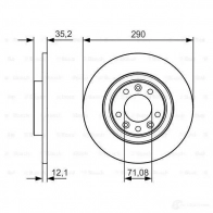 Тормозной диск BOSCH 0986479c25 E1 90 R -02C0371/0037 340246 BD 2164 - Изображение 5
