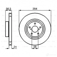 Тормозной диск BOSCH 1SBBQCM 339274 0986478977 BD87 5 - Изображение 6