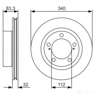 Тормозной диск BOSCH BD1764 340342 E1 90R-02C0349/1353 0986479r29 - Изображение 6