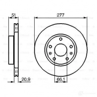 Тормозной диск BOSCH 339288 BD8 89 EJ6GZWX 0986478992 - Изображение 3