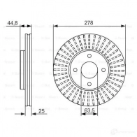 Тормозной диск BOSCH 339852 BD14 82 0986479637 YRZMKJS - Изображение 4